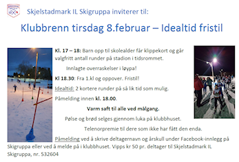 Klubbrenn nr 3 tirsdag 8. februar